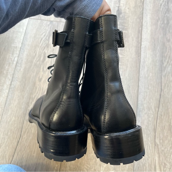 NWOT Rachel Comey Dame Leather Combat Boots with Strap - Picture 11 of 13